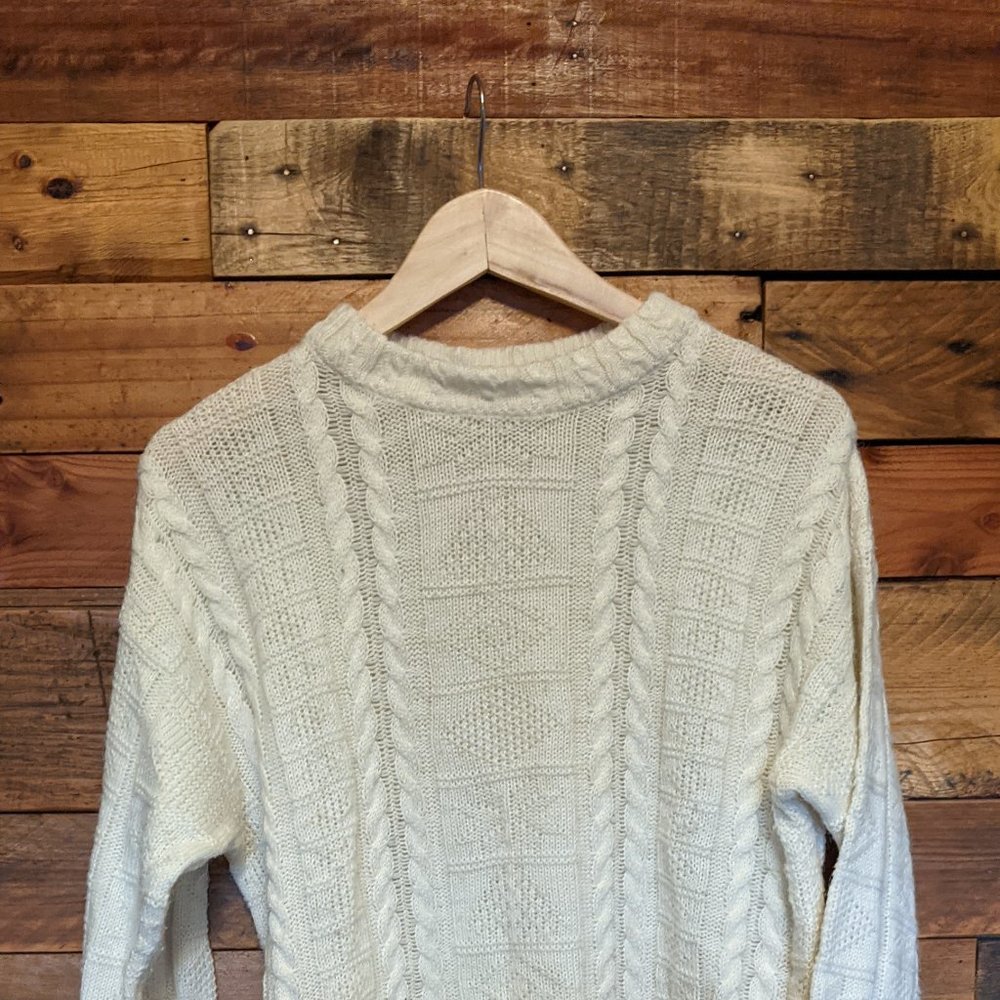 Cozy white knit sweater